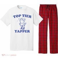 Funny Top Tier Yapper Funny Meme Cowboy Frog Yapping Quote Pajama Set thumb 0