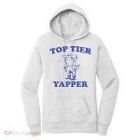 Funny Top Tier Yapper Funny Meme Cowboy Frog Yapping Quote Women's Hoodie thumb 0