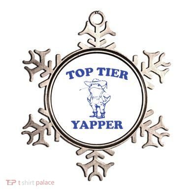 Funny Top Tier Yapper Funny Meme Cowboy Frog Yapping Quote Ornament