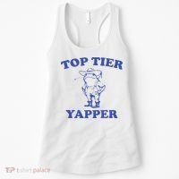 Funny Top Tier Yapper Funny Meme Cowboy Frog Yapping Quote Women's Tank Top thumb 0
