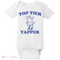 Funny Top Tier Yapper Funny Meme Cowboy Frog Yapping Quote Baby Bodysuit thumb 0