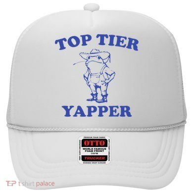 Funny Top Tier Yapper Funny Meme Cowboy Frog Yapping Quote Hat