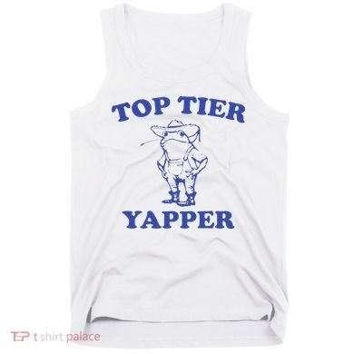 Funny Top Tier Yapper Funny Meme Cowboy Frog Yapping Quote Tank Top