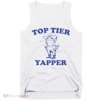 Funny Top Tier Yapper Funny Meme Cowboy Frog Yapping Quote Tank Top thumb 0