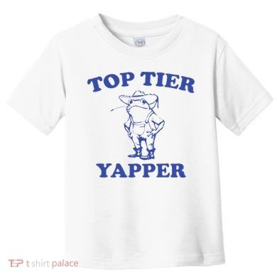 Funny Top Tier Yapper Funny Meme Cowboy Frog Yapping Quote Toddler T-Shirt
