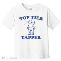Funny Top Tier Yapper Funny Meme Cowboy Frog Yapping Quote Toddler T-Shirt thumb 0