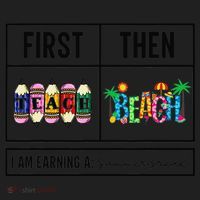First Teach Then Beach I Am Earning A Summer Break Teacher Hat thumb 2
