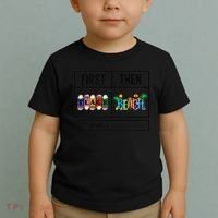 First Teach Then Beach I Am Earning A Summer Break Teacher Toddler T-Shirt thumb 2