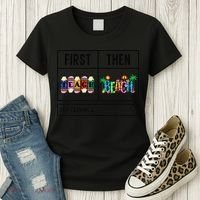First Teach Then Beach I Am Earning A Summer Break Teacher Women's T-Shirt thumb 3