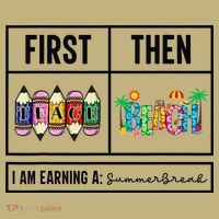 First Teach Then Beach I Am Earning A Summer Break Teacher Hoodie thumb 7