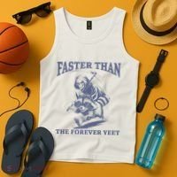 Faster Than The Forever Yeet Run Away Faster Funny Saying Gift Tank Top thumb 4