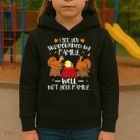 Funny Turkey Thanksgiving Kids Hoodie thumb 3