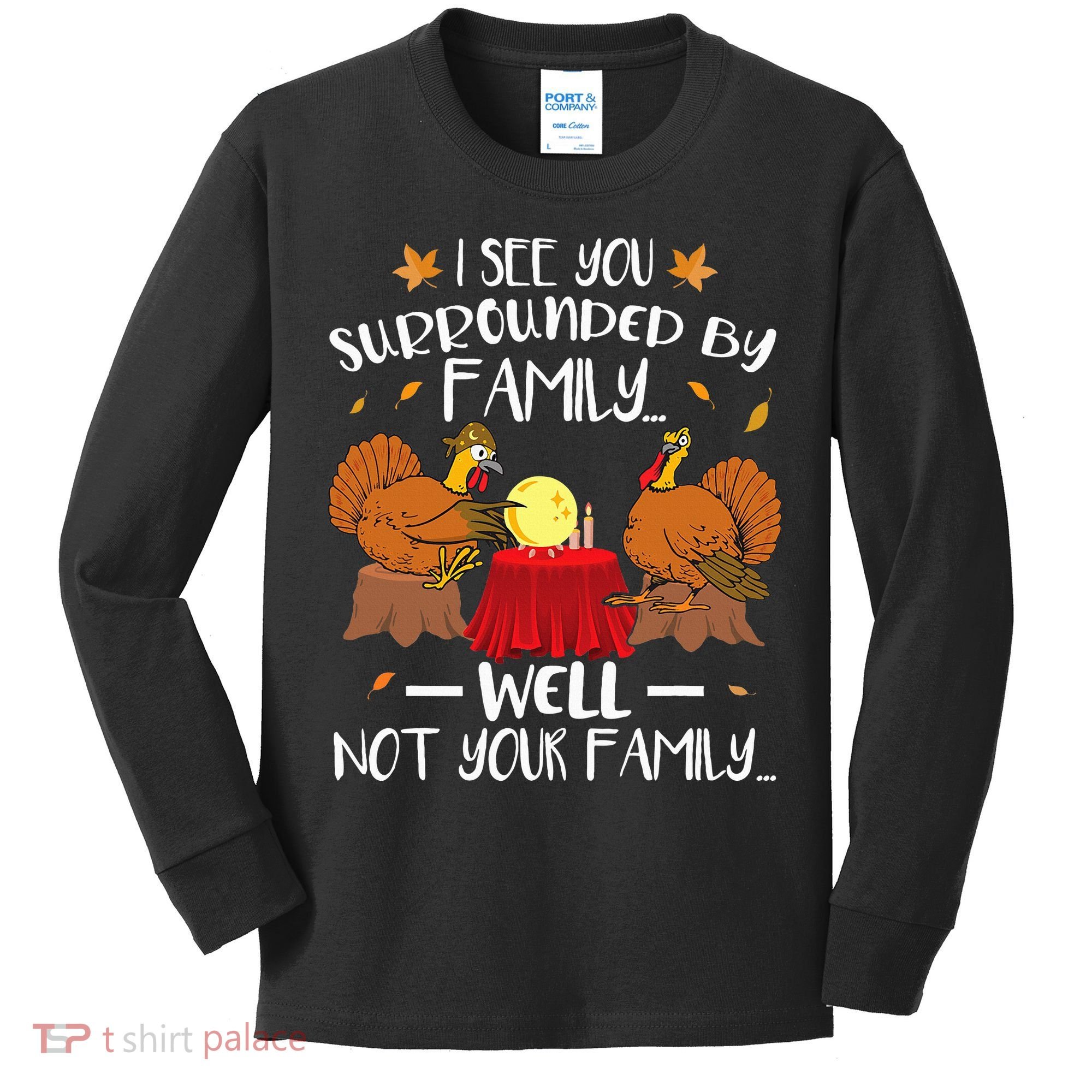 Funny Turkey Thanksgiving Kids Long Sleeve Shirt