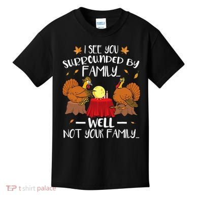 Funny Turkey Thanksgiving Kids T-Shirt