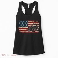 Farm Tractors USA Flag Patriotic Farming Gift Women's Tank Top thumb 0