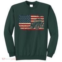 Farm Tractors USA Flag Patriotic Farming Gift Sweatshirt thumb 0
