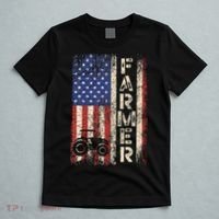 Farmer Tractors USA American Flag Patriotic Farming Gifts T-Shirt thumb 5