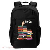Funny Thumbs Up I'm Ok Book Lover Backpack thumb 0