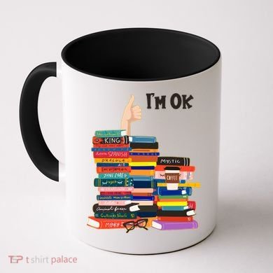 Funny Thumbs Up I'm Ok Book Lover Coffee Mug