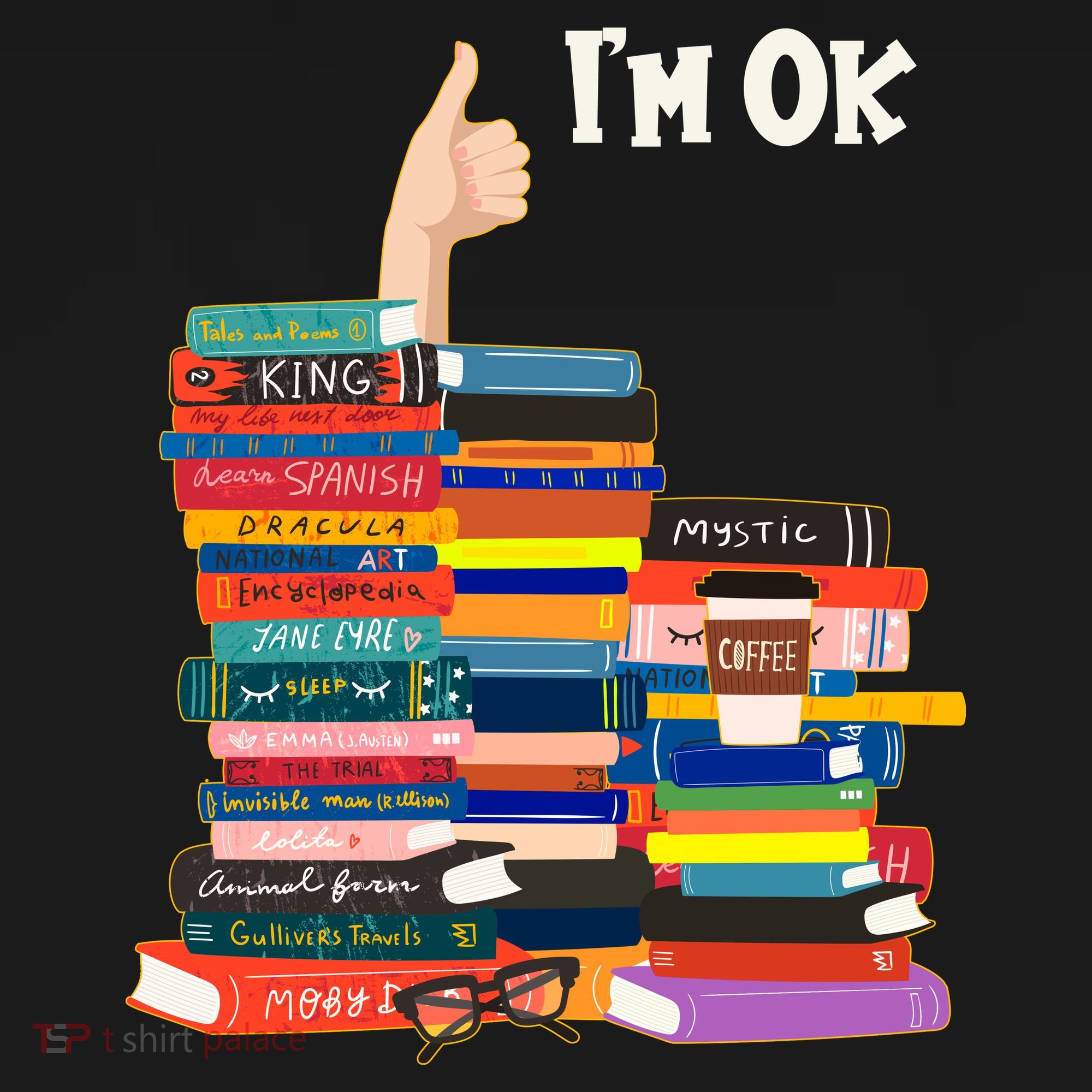 Funny Thumbs Up I'm Ok Book Lover Ornament