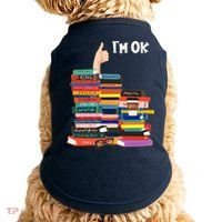 Funny Thumbs Up I'm Ok Book Lover Doggie Tank thumb 0
