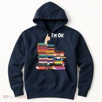 Funny Thumbs Up I'm Ok Book Lover Hoodie thumb 0