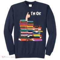 Funny Thumbs Up I'm Ok Book Lover Sweatshirt thumb 0