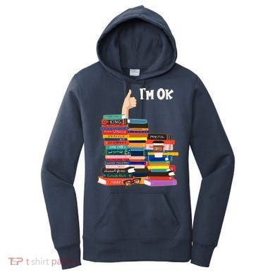 Funny Thumbs Up I'm Ok Book Lover Women's Hoodie