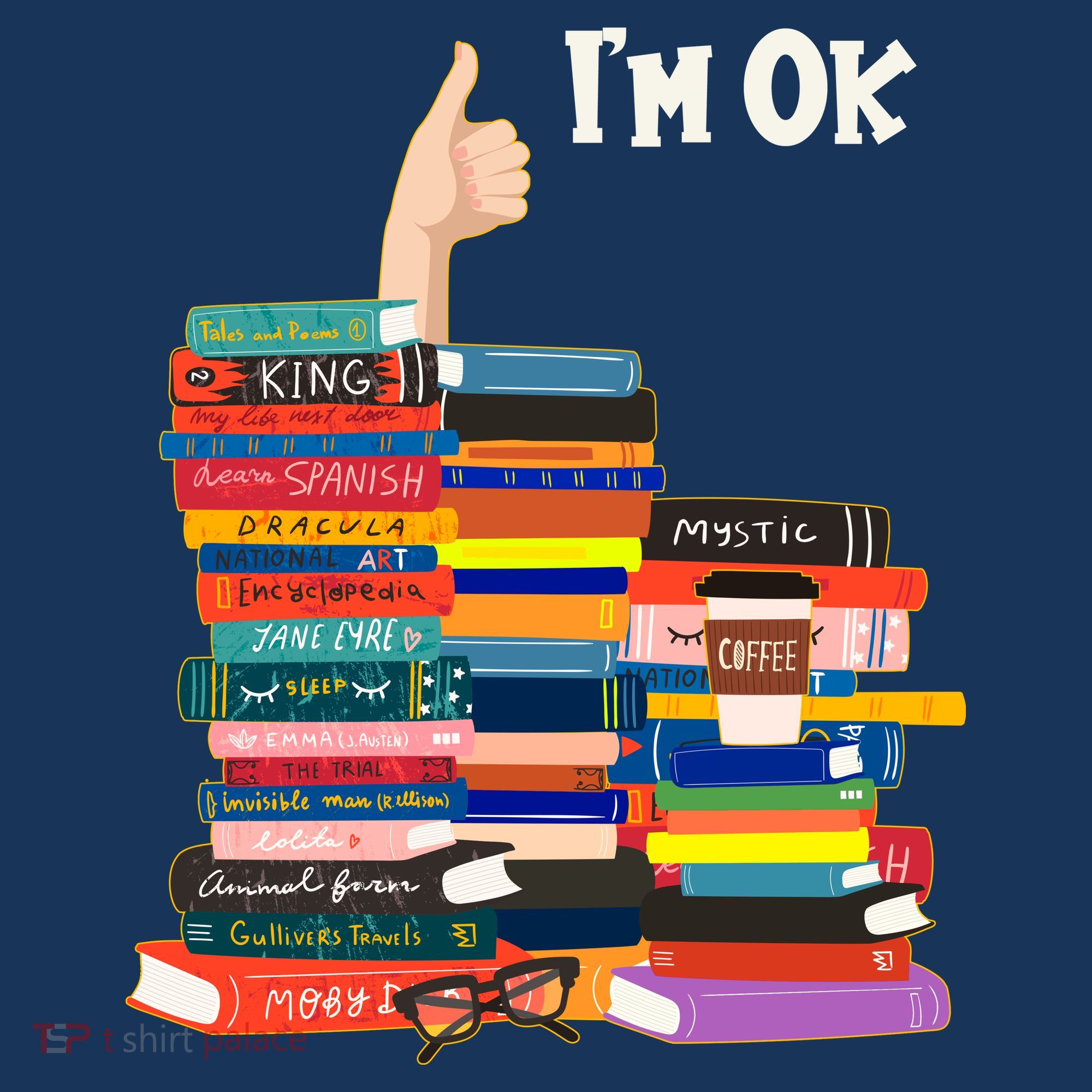 Funny Thumbs Up I'm Ok Book Lover Mousepad