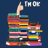 Funny Thumbs Up I'm Ok Book Lover Visor thumb 3