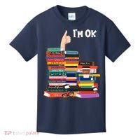 Funny Thumbs Up I'm Ok Book Lover Kids T-Shirt thumb 0