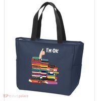 Funny Thumbs Up I'm Ok Book Lover Tote Bag thumb 3