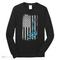 Fur Trapper US American Flag Cool Outdoor Trapping Gear  Long Sleeve Shirt thumb 0