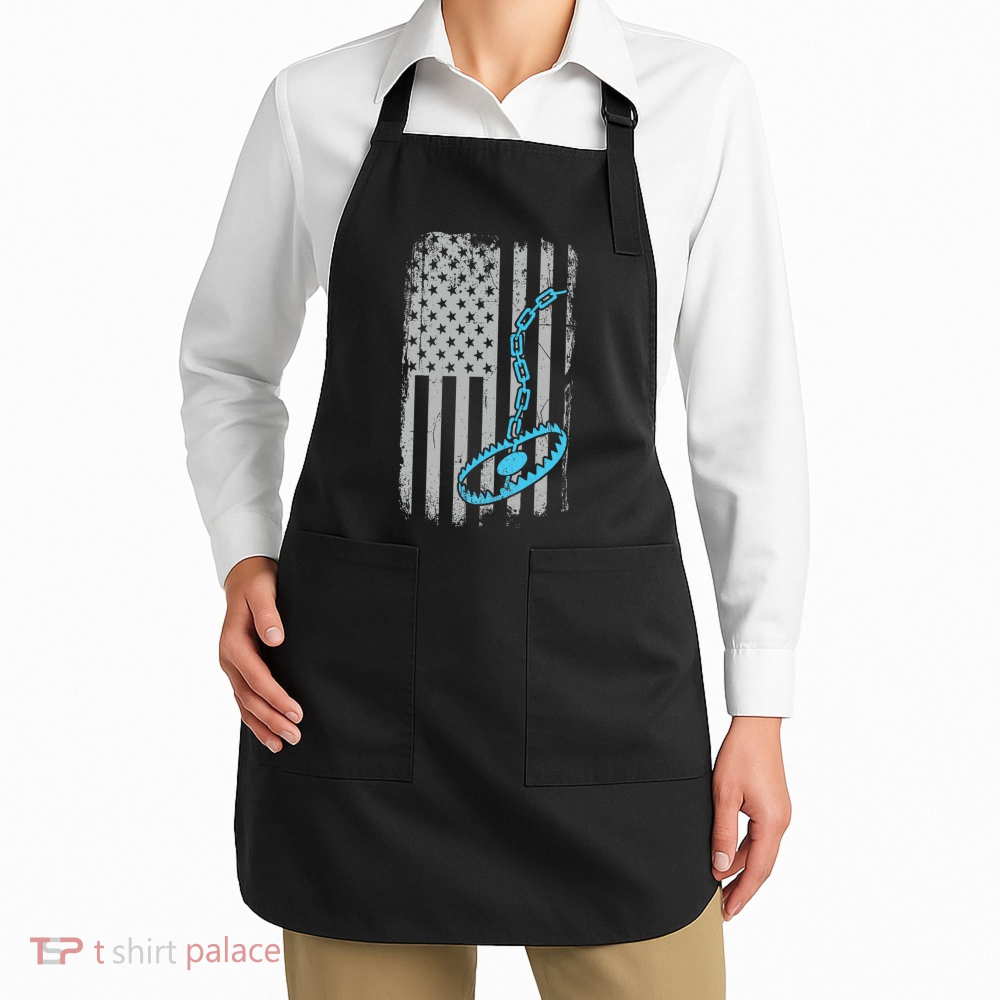 Fur Trapper US American Flag Cool Outdoor Trapping Gear  Apron