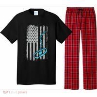 Fur Trapper US American Flag Cool Outdoor Trapping Gear  Pajama Set thumb 0