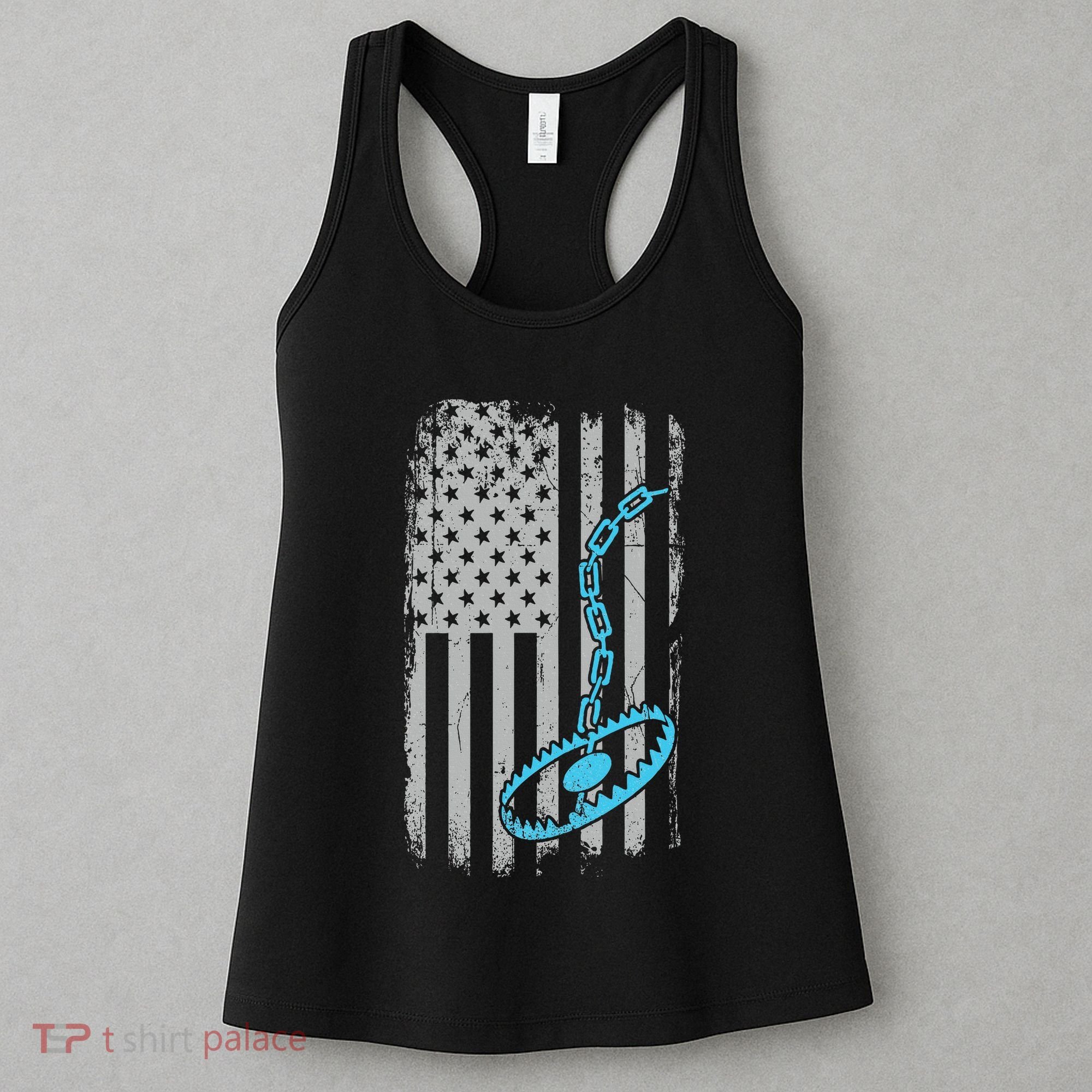 Fur Trapper US American Flag Cool Outdoor Trapping Gear  Women's Tank Top
