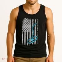 Fur Trapper US American Flag Cool Outdoor Trapping Gear  Tank Top thumb 3