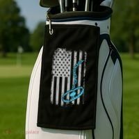 Fur Trapper US American Flag Cool Outdoor Trapping Gear  Golf Towel thumb 2