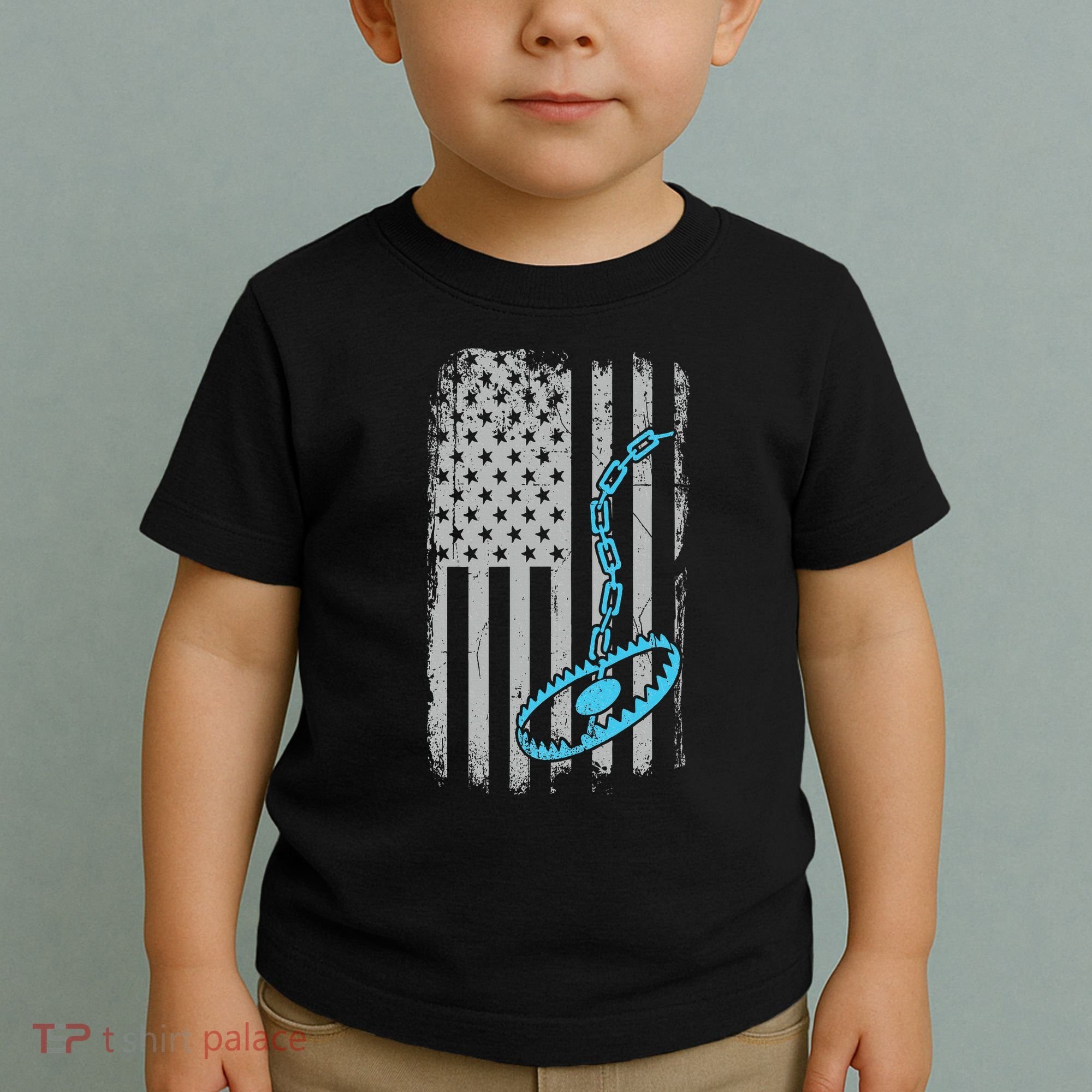 Fur Trapper US American Flag Cool Outdoor Trapping Gear  Toddler T-Shirt