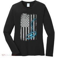 Fur Trapper US American Flag Cool Outdoor Trapping Gear  Women's Long Sleeve Shirt thumb 0