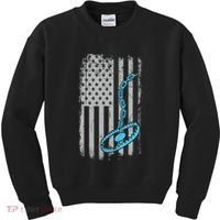 Fur Trapper US American Flag Cool Outdoor Trapping Gear  Kids Sweatshirt thumb 0