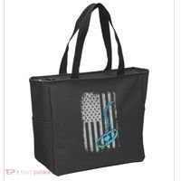 Fur Trapper US American Flag Cool Outdoor Trapping Gear  Tote Bag thumb 2