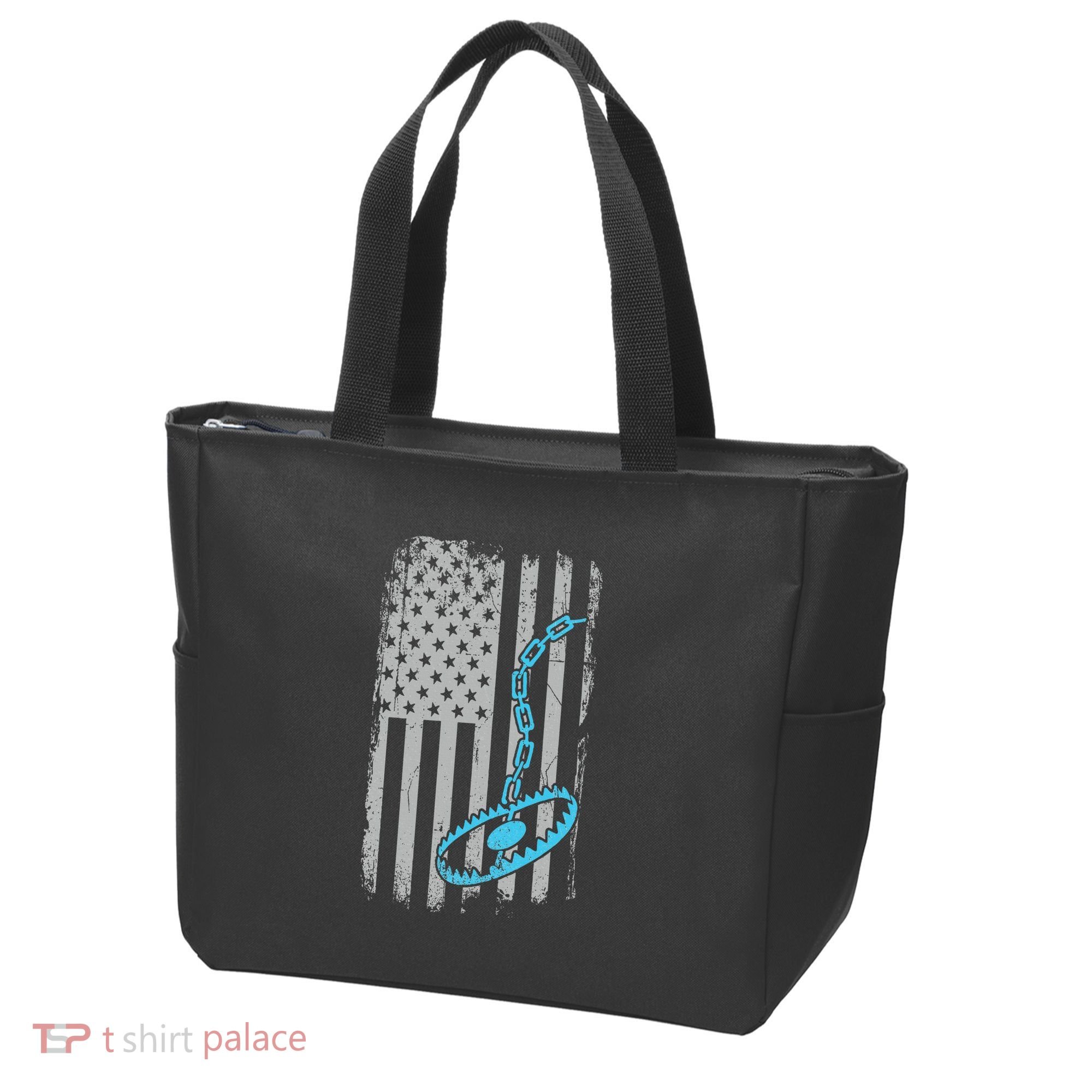 Fur Trapper US American Flag Cool Outdoor Trapping Gear  Tote Bag