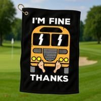 Funny Thrown Under The Bus Golf Towel thumb 1