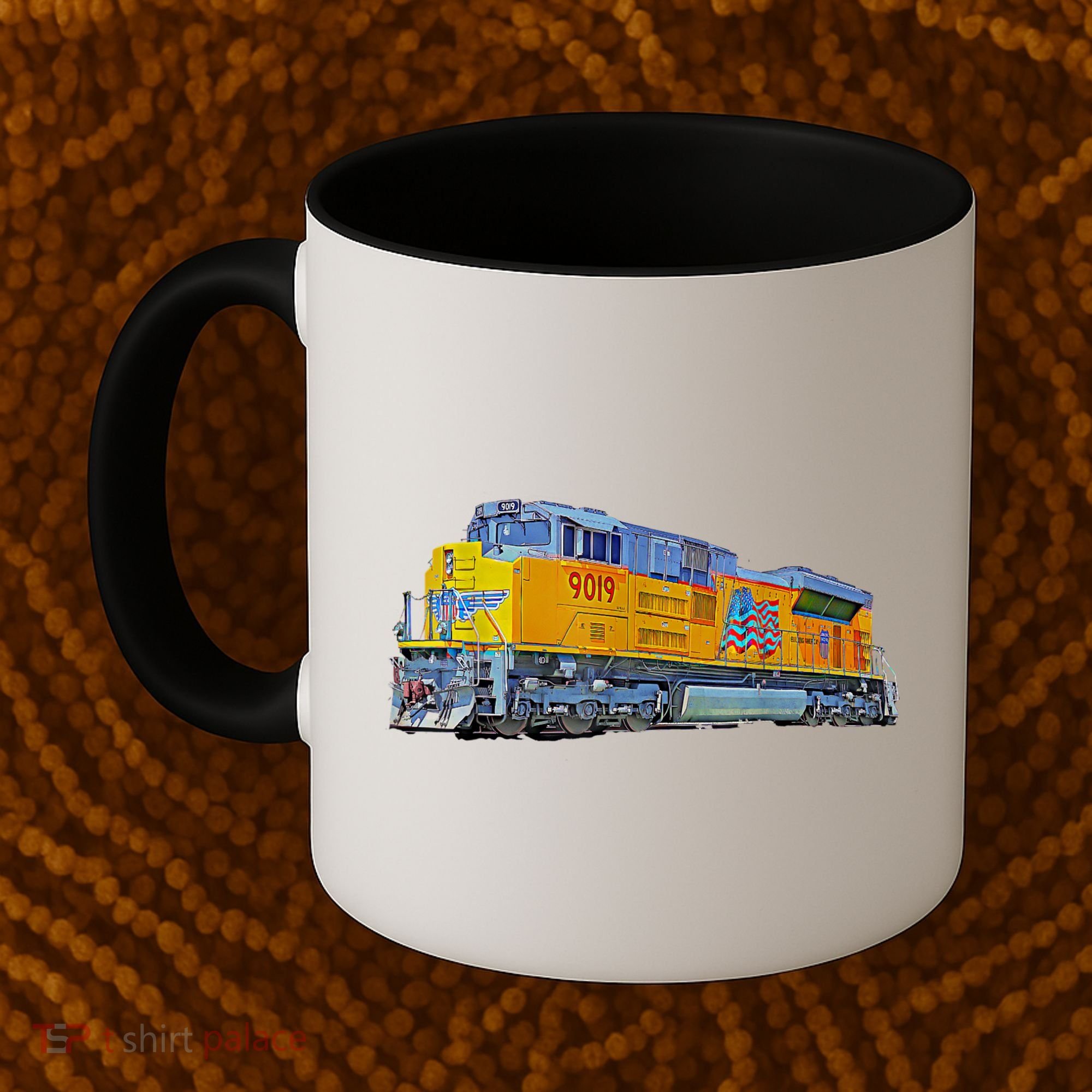 Freight Train Union Pacific Engine Coffee Mug