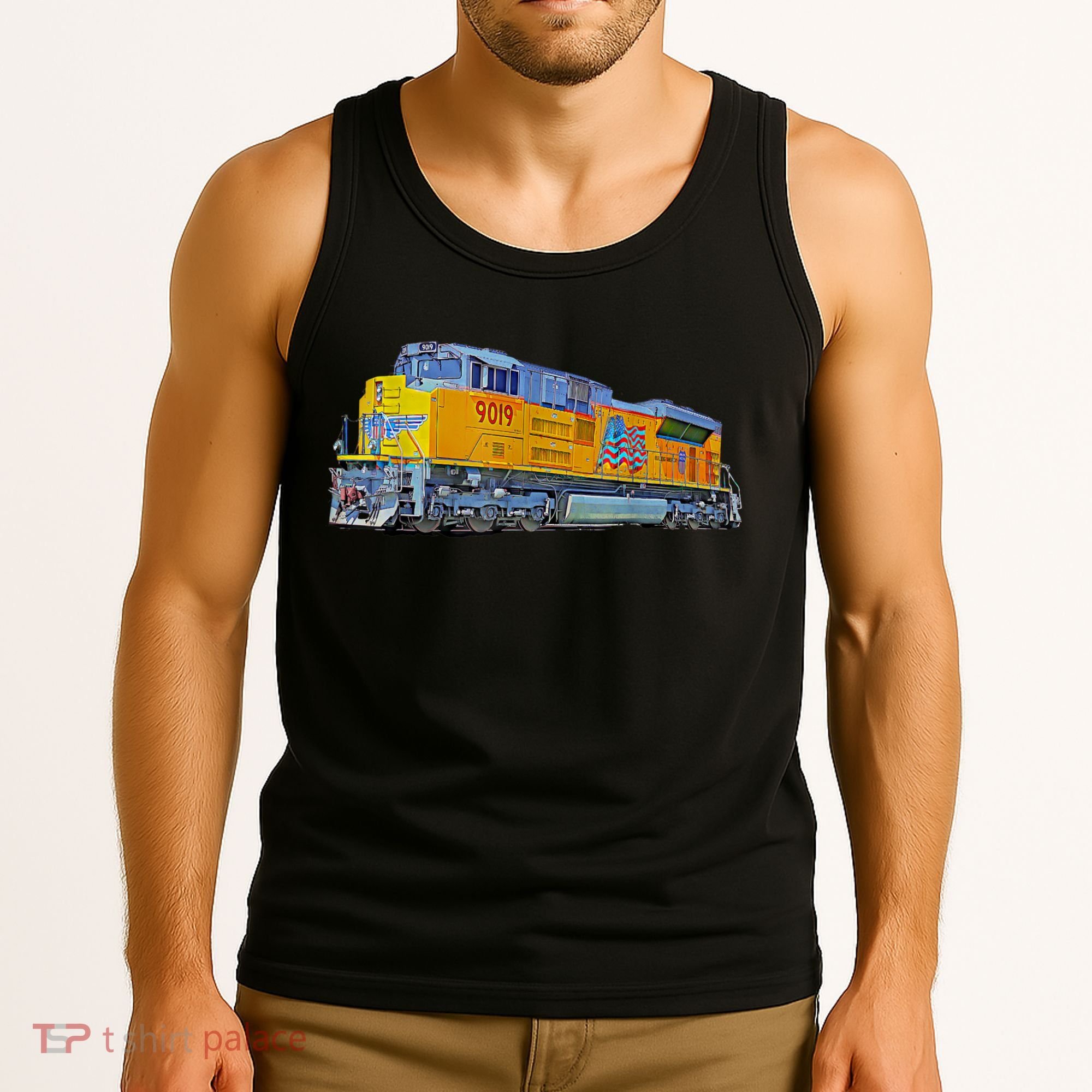 Freight Train Union Pacific Engine Tank Top