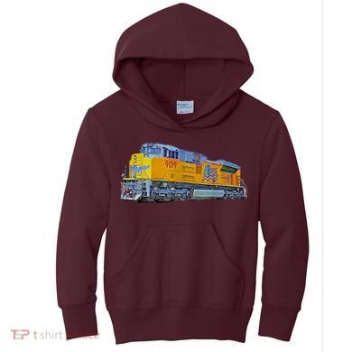 Freight Train Union Pacific Engine Kids Hoodie