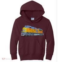 Freight Train Union Pacific Engine Kids Hoodie thumb 0