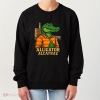 Funny Thumbs Up Alligator Alcatraz Women's Sweatshirt thumb 0