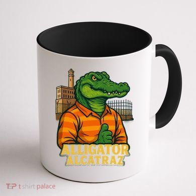 Funny Thumbs Up Alligator Alcatraz Coffee Mug back